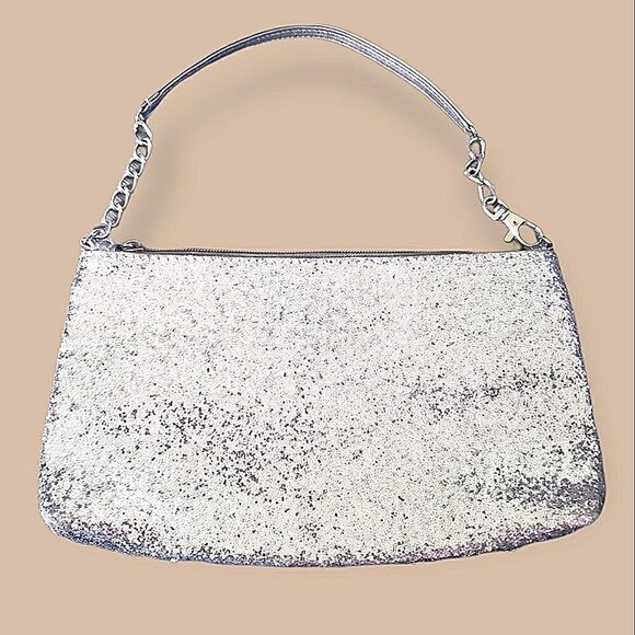 SILVER Sparkly Handbag - Picture 1 of 8